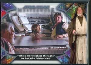2022 Topps Star Wars Obra Maestra Obi-Wan Citas OB1-6 "¿Quién es más loco? - Imagen 1 de 2