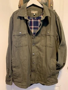 DULUTH Canvas Army Green Jacket 4 Pockets Exterior- Cotton Lined Size XL - Picture 1 of 13
