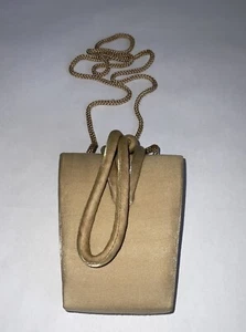 Vintage La Regale Gold Seide Satin Clutch Tasche Handtasche Abend Party Elegant - Bild 1 von 12