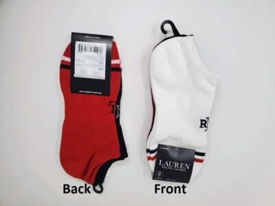 Paquete de 3 calcetines tobilleros deportivos de corte bajo LAUREN RALPH LAUREN para mujer 9-11 (zapato 4-10,5 Foto 1 de 4