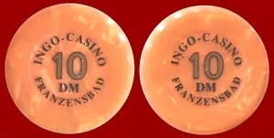 #62407 Franzensbad, Repubblica Ceca. Gettone Casinò 10 DM - Foto 1 di 2
