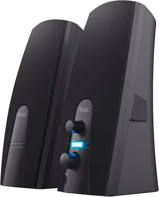 PC Speaker Set Clear Sound Compact 3.5 mm Audio Connection 150cm USB Cable 10W - Image 1 of 4