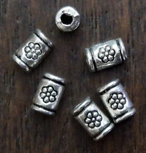 240 x Tibetan Bali Flower Tube Spacer Bead 3mm x 5mm (B10) - Picture 1 of 1