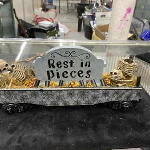 Custom O gauge  Halloween rest in peace train - Picture 1 of 6