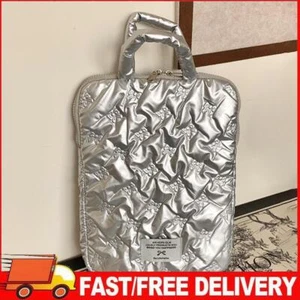 13-Zoll-Laptop-Tragetasche, ästhetische Laptop-Handtasche für Damen (Silber) - Afbeelding 1 van 9