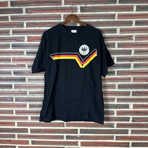 Sanmarino Germany Soccer T-Shirt Logo Short Sleeve Black Casual Pullover Mens L - Imagen 1 de 3