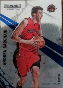 ANDREA BARGNANI 2010-11 Panini Rookies Stars Longevity Blue Sapphire /25 Raptors