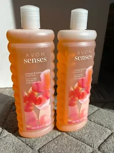 Avon Senses Bubble Bath ~ 24 Oz. ~Orange & Honeysuckle~New Stock Sealed~Lot of 2 - Picture 1 of 9