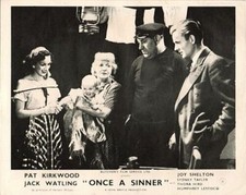 Once A Sinner Pat Kirkwood Jack Watling with baby original lobby card