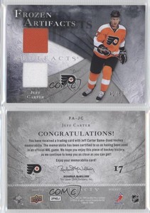 2010-11 Upper Deck Artifacts Frozen Jersey Silver /50 Jeff Carter #FA-JC