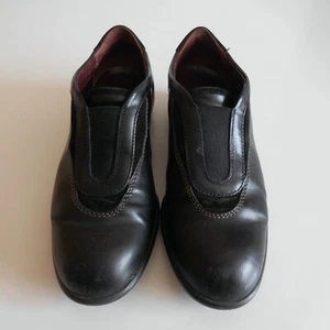 Chaussures plates femme TODS 36,5 noir violet cuir véritable made in ITALY N5180 - Photo 1/12