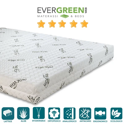 Materasso in Lattice Alto 18 cm LATEX SFOD Sfoderabile 4 Lati e Lavabile 7 Zone - Immagine 1 di 4