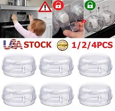 4/2× Stove Knob Covers Universal Gas Electric Oven Protection Locks Child-Safe