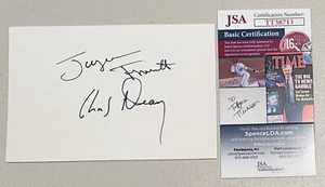 Tarjeta autografiada por Jayne Torvill y Christopher Dean 4x6 JSA patinaje artístico - Imagen 1 de 1