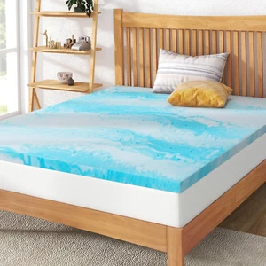 Mattress Topper King, 2 Inch Gel Memory Foam Mattress Topper, Certipur-Us Certif - Picture 1 of 7