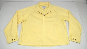 Vintage London Fog Jacket Size 46 Reg 70s Lemon Yellow Zip Made USA - Picture 1 of 10