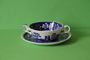 Spode Blue Tower Suppentasse mit Untertasse Untere - Picture 1 of 1
