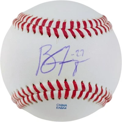 Foto de prueba autógrafa de béisbol firmada por Brandon Finegan de los Reales de Kansas City certificado de autenticidad KC Foto 1 de 4