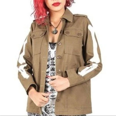 军用风格铁拳骨夹克小号全新带标签 — 第 1/4 张图片