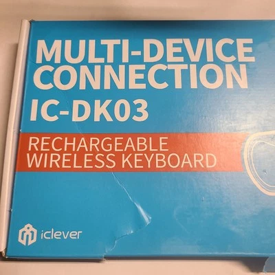 IC-DK03 Mulit-Divice Connection Rechargeable Wireless Keyboard Silver - Image 1 of 4