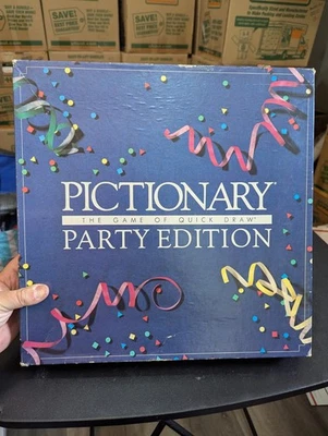 PICTIONARY PARTY Edition Board Game 100% COMPLETE 1989 - Image 1 of 4