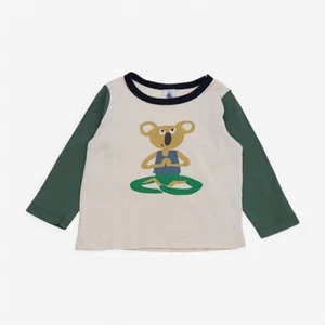 Petit Bateau, T-Shirt Long Sleeve Meditating Bear, 18-24 Months 640B23FE4B2A/1 - Picture 1 of 6