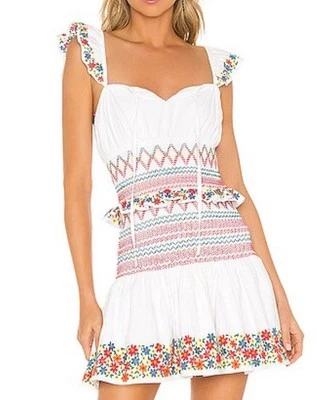 Платье Tularosa Janine размер S белое разноцветное со сборками с оборками многоярусное с оборками мини - Изображение 1 из 4