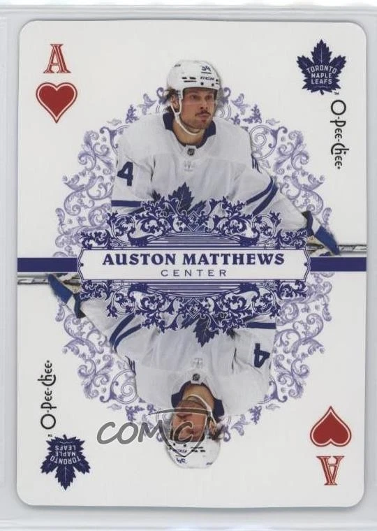 2022-23 O-Pee-Chee Playing Cards Auston Matthews #ACE-HEARTS - Image 1 of 2