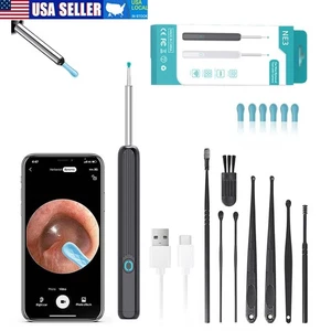 8XWireless Ear Wax Remover Camera HD Ear Endoscopio Cucchiaio Pick Set Strumenti di Pulizia - Foto 1 di 10