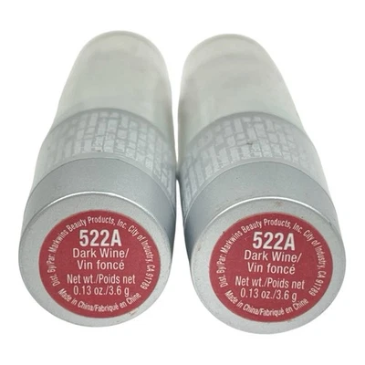 Lot of 2 WET N WILD Silk Finish Lipstick 522A Dark Wine - Image 1 of 4