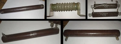 LOTE DE RESISTENCIAS DE CARGA ENROLLADAS DE ALAMBRE 1.6 2 (2) 10 (2) 25 OHMIOS 100-250W OHMITE Foto 1 de 4