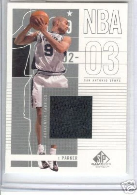 2002-03 SP GAME USED JERSEY TONY PARKER #87 - Image 1 of 1