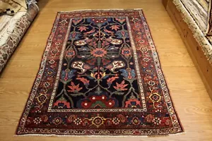 _ANTIQUE BAKHTIARI_RUG_4'6"x7' KURDISH RUG 19th Century hand -knotted heriz - Picture 1 of 10