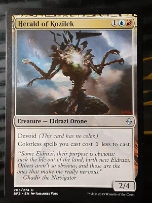 Herald of Kozilek , Battle for Zendikar , Near Mint , MTG, FREE SHIPPING - Image 1 of 2