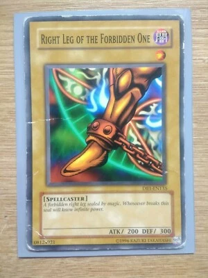 Right Leg Of The Forbidden One Db1-en135 Yugioh card used sleeved  - Photo 1/3