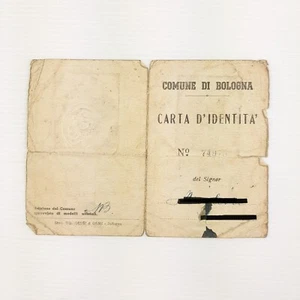 R.S.I. Repubblica Sociale Carta di identità comune di Bologna anno 1945 - Picture 1 of 2