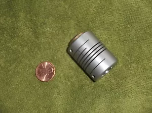 METRISCH auf ZOLL ADAPTER 15mm x 1/2" schraubenförmige flexible Welle Kupplung Stahl - Bild 1 von 6