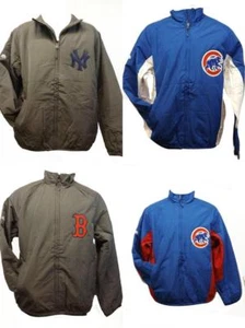 New Yankees Cubs Red Sox Mens S-M-L-XL-2XL-3XL Majestic 1-2 Piece Jacket Coat - Picture 1 of 15