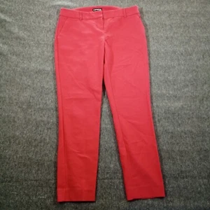 Express Pants Womens 2 Red Columnist Ankle Office Stretch Capsule Causal Preppy - Picture 1 of 17