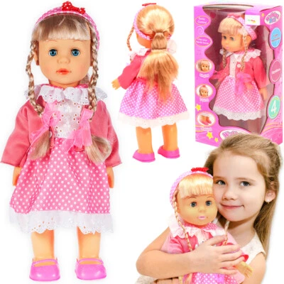 MalPlay Funktionspuppe Belinda 40cm Singen Gehen Lebensecht Baby-Mädchen Baby