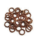 42 Pcs 10mm Bali Twisted Closed Jump Ring Oxidized Copper  ha-97