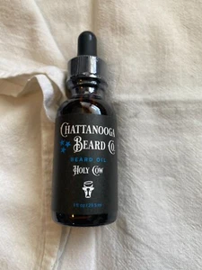 Chattanooga Beard Co. 1 fluid ounce oz. beard oil sealed Holy Cow - Picture 1 of 3
