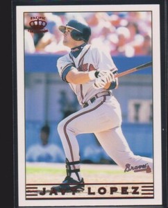 1999 PACIFIC CROWN RUBY RED RETAIL PARALLEL #27 JAVY LOPEZ BRAVES SP