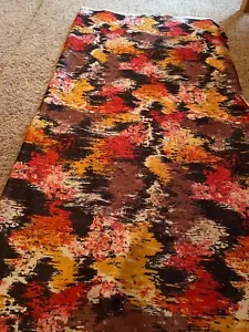 Fabric multi colored red, yellow and brown 108" x 43" 3 yards - Picture 1 of 1