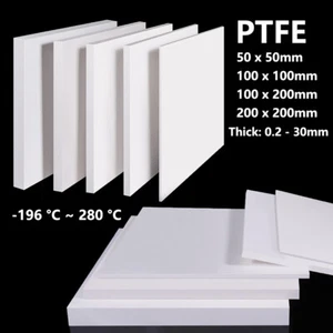 Panel de plástico politetrafluoroetilo de lámina blanca de PTFE de 0,5 mm a 30 mm de espesor - Imagen 1 de 13