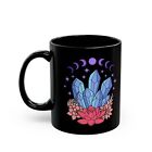 Witchy Crystal Coffee Mug Gift 11oz Ceramic Black Witchy Coffee or Tea Cup - New
