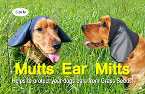 Dogs Ear Protectors. Mutts Ear Mitts Cocker/Springer Spaniel, Ear Covers for Dog