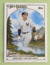 2023 Topps X Bob Ross Joy of Baseball AARON JUDGE TITANIUM WHITE CANVAS # 24/35