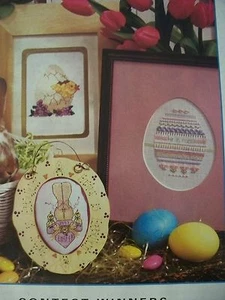 3 Easter Eggs Ornaments Design OOP Cross Stitch PATTERN (G) - Picture 1 of 1