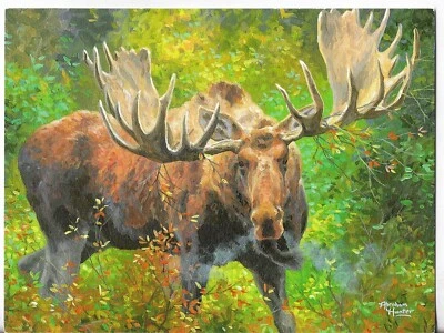 NEW LEANIN TREE CARD 5.5x7.25 Moose - Wishes for a Very Big Birthday - Image 1 of 3